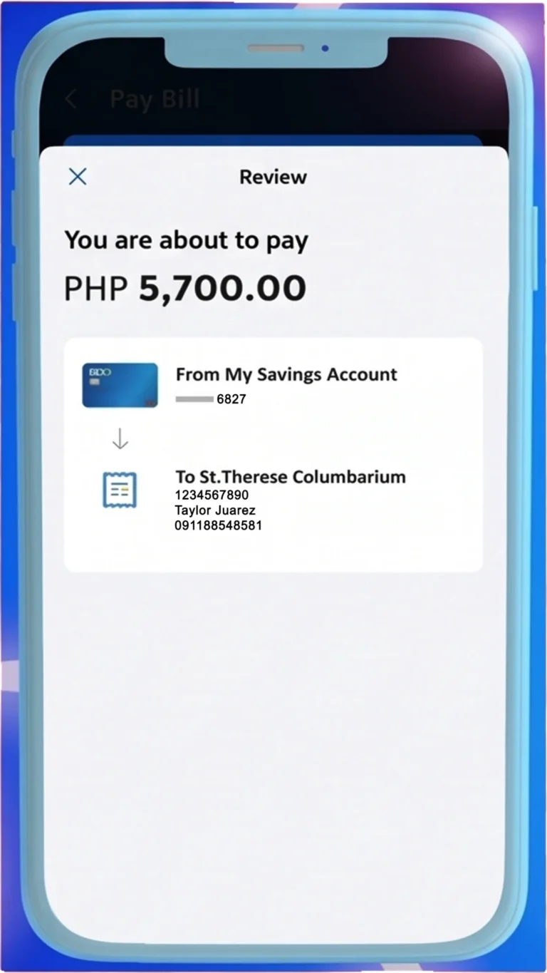 BDO Pay Bills Payment Step 5