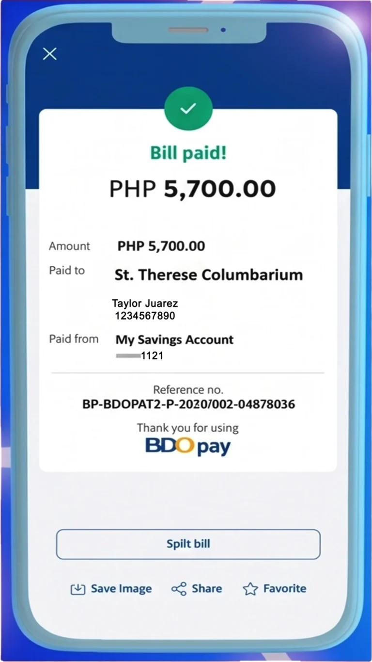 BDO Pay Bills Payment Step 6